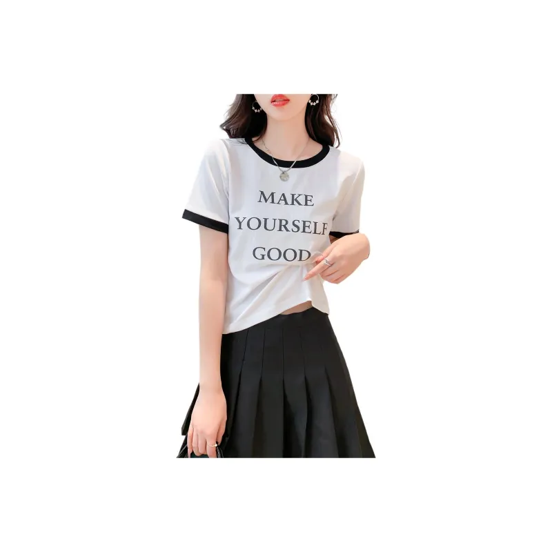 Juden Choi Drop Shoulder Sleeve T Shirt Women's White-0