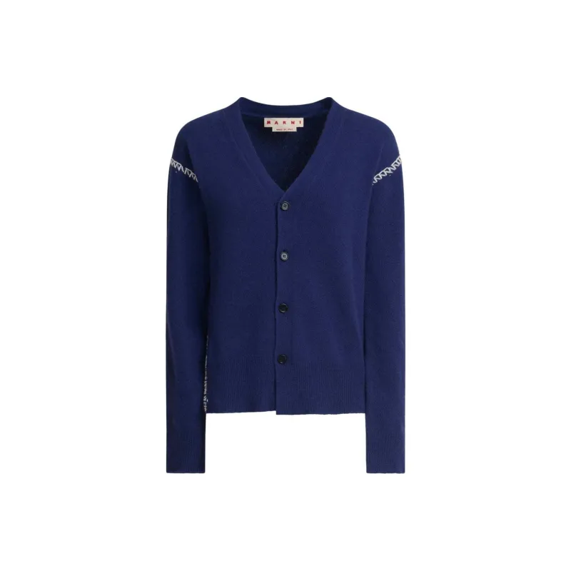 MARNI Whipstitch trim Cardigan-0