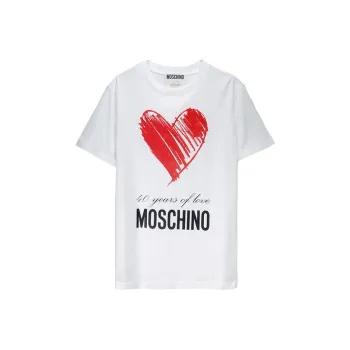 MOSCHINO 40 Years Of Love Crewneck T Shirt