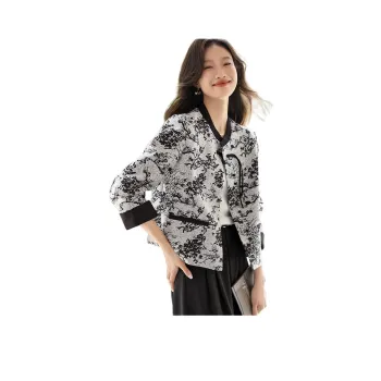 Mo Han Yi Mei Jackets Coats Women's Black White
