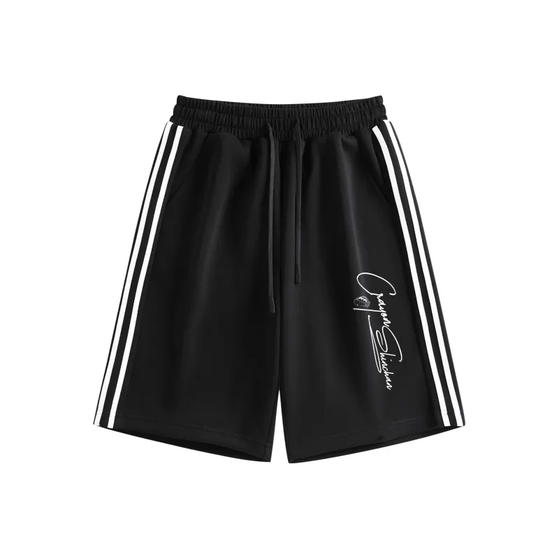Crayon Shinchan Casual Shorts Unisex Active Black & White-0