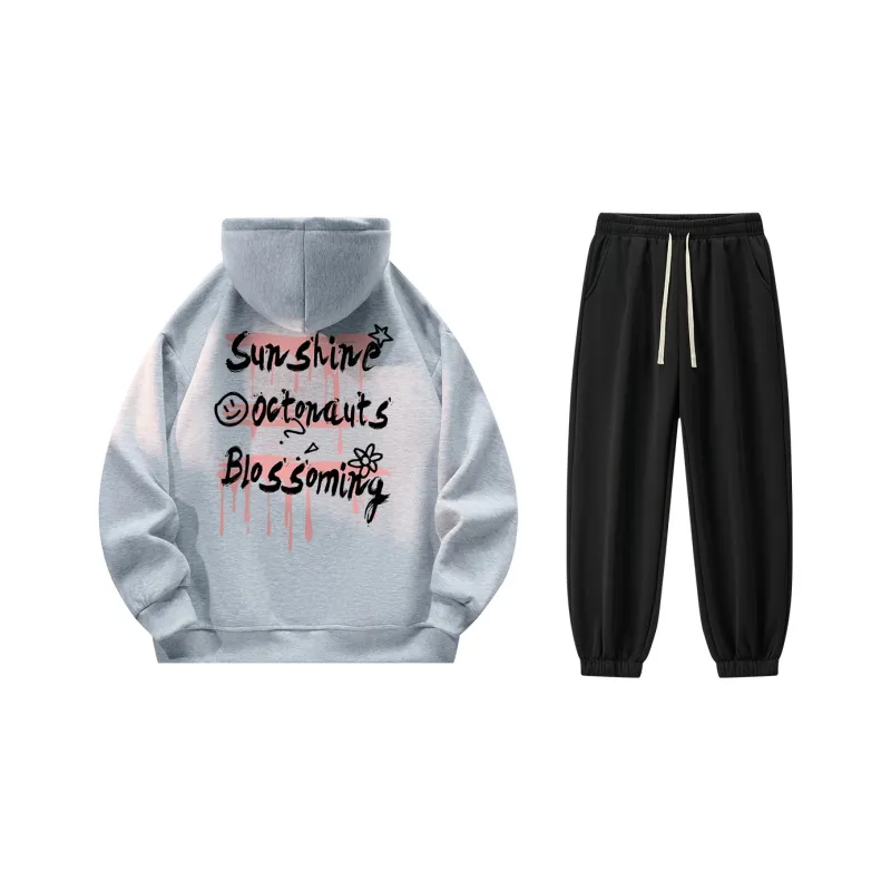 Small Columns Under The Sea Sweatshirt Set Unisex-12