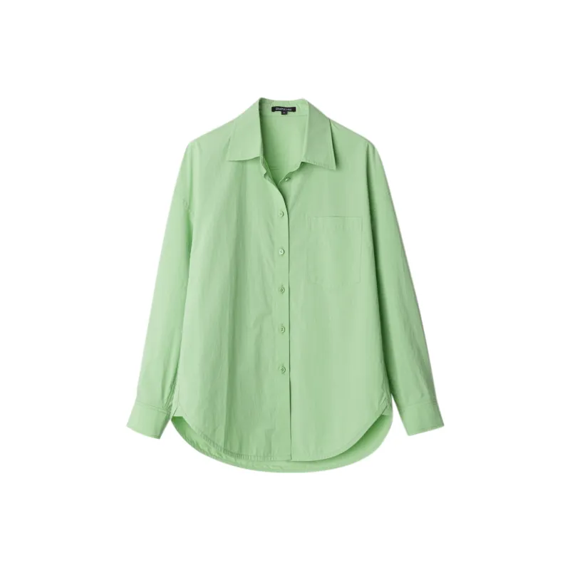 Dimple Hsu Solid Color Shirt Spring And Summer Women's-0