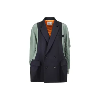 Sacai Nylon Twill Blouson 'Dark Navy/Beige/Khaki'