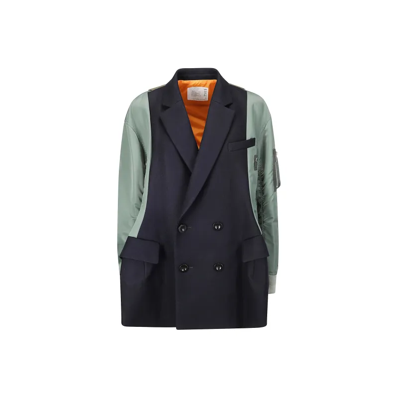 Sacai Nylon Twill Blouson 'Dark Navy/Beige/Khaki'-0