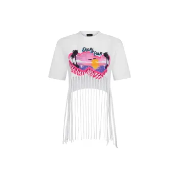 DSQUARED2 Graphic-print Fringed T-shirt