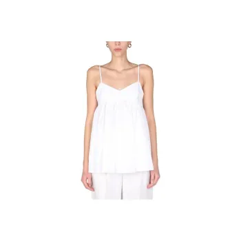 ASPESI Ruffle Detailed V-Neck Top