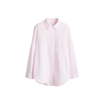 H&M Shirt Women's Light Pink/Stripes