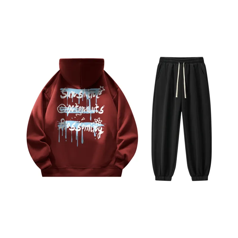 Small Columns Under The Sea Sweatshirt Set Unisex-24
