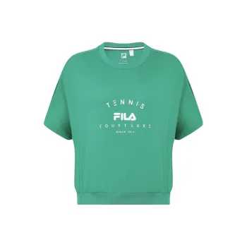 FILA Drop Shoulder Sleeve T Shirt Women's Ethereal Grass Green
