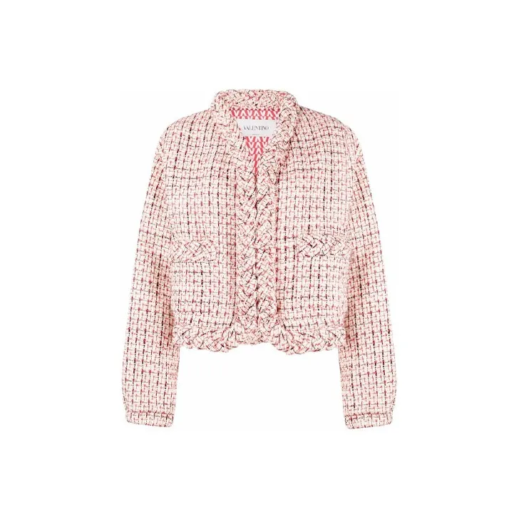 Valentino Jackets Coats Women's Pink White-0