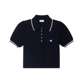 CELINE SS23 Polo Shirt Women's Black
