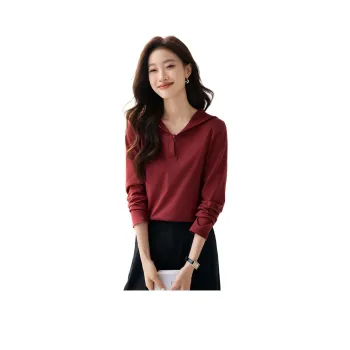 Mo Han Yi Mei Regular T Shirt Women's Brick Red
