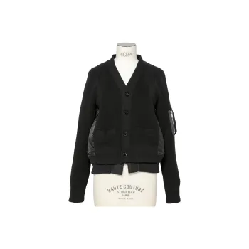 Sacai Paneled Cardigan