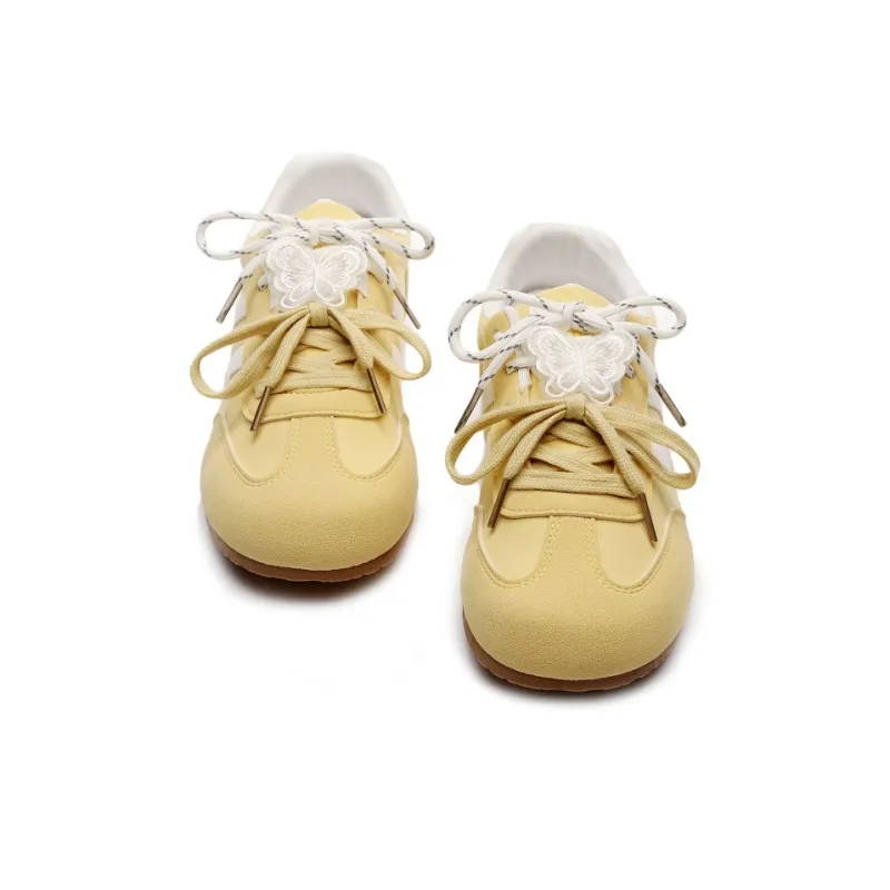 Feiyue Girly Heart Series Abrasion Resistant, Breathable, Lightweight Low Top Casual Shoes Women's Yellow-2