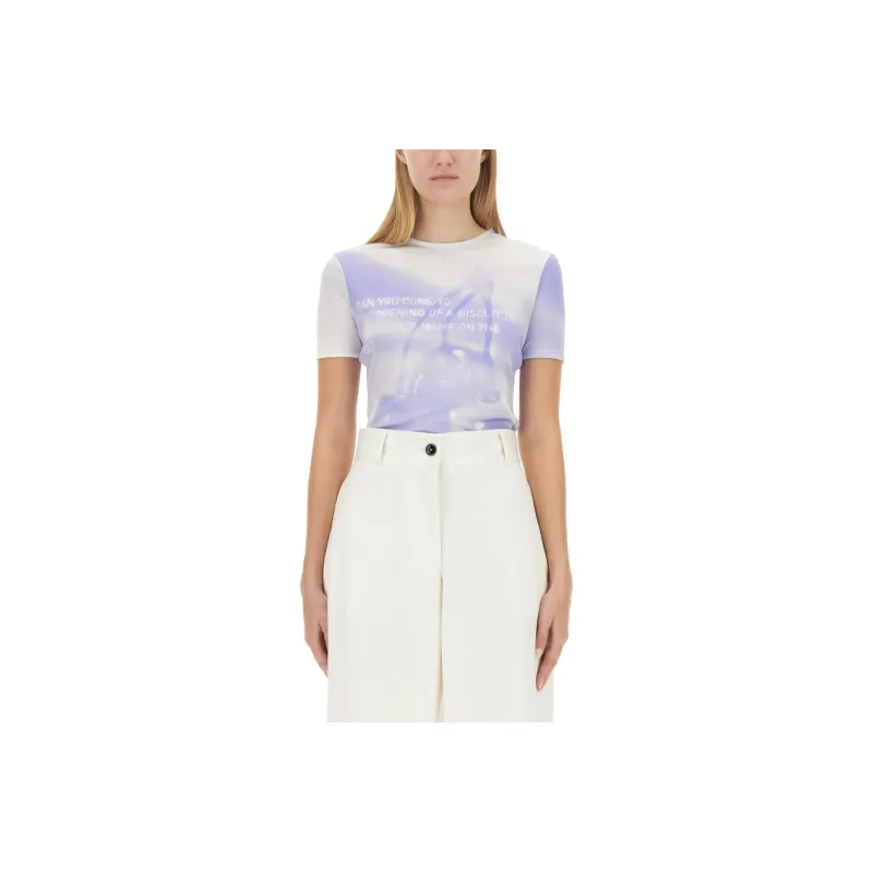 JIL SANDER Motif Printed Slim Fit T Shirt-0