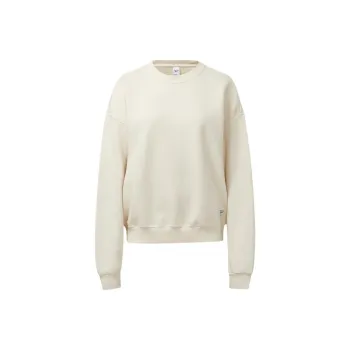 Reebok Solid Color Loose Fit Crew Neck Drop Shoulder Women's White