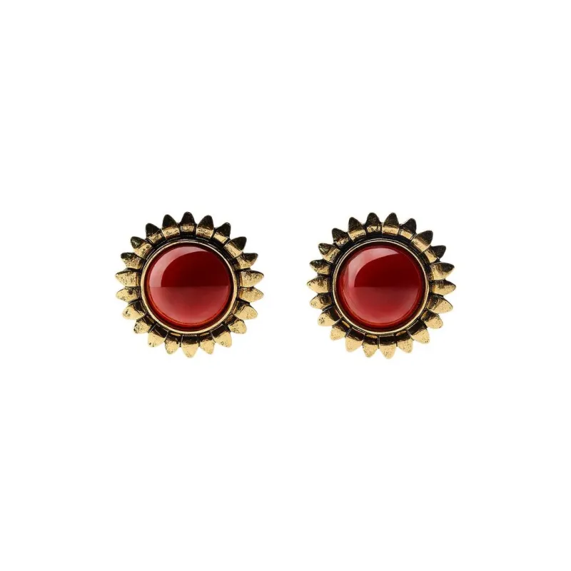 ZARA Resin Earrings Women's Gold-0