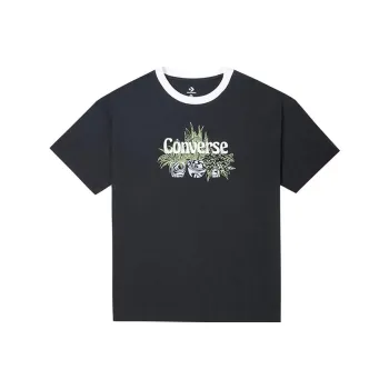 Converse Set in Sleeve T Shirt Women's Black