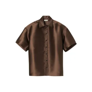 Sandro Short sleeved Satin Shirt
