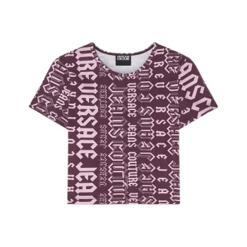 VERSACE JEANS COUTURE Logo Print Crop Top
