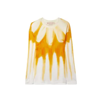 MARNI Drop Shoulder Sleeve T Shirt Women's Gold
