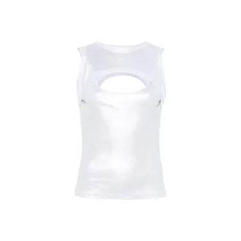 OFF WHITE Coated Ribbed Tank Top