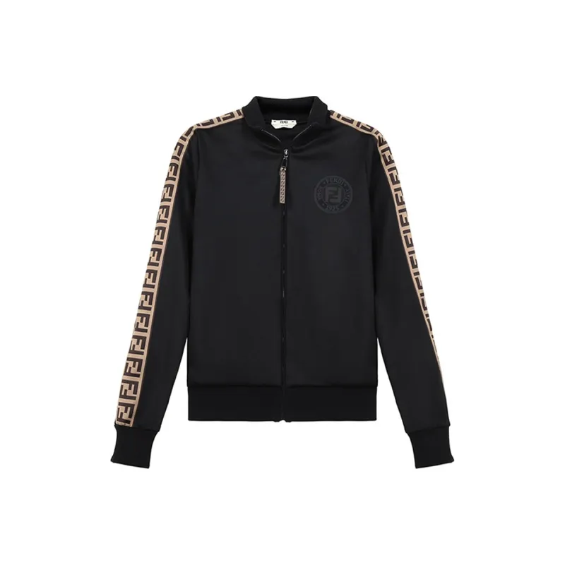 FENDI Ff Track Jacket 'Black/Tobacco'-0