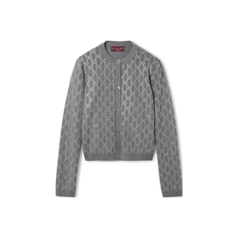 GUCCI Gg Embellished Cardigan-0