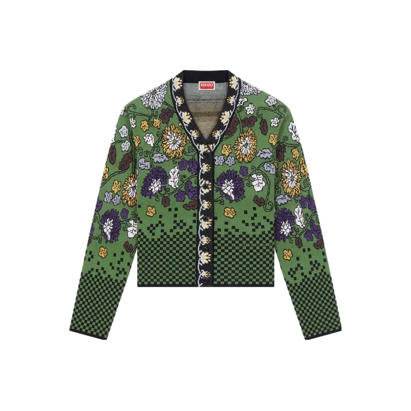 KENZO Floral Archive Floral jacquard Cardigan-0