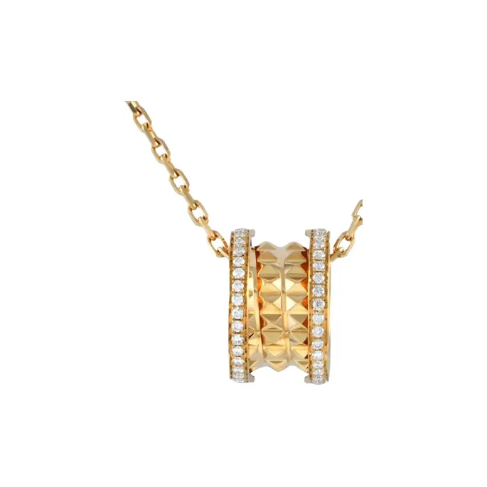BVLGARI 18K Yellow Gold B.zero1 Rock Diamond Necklace-2
