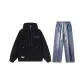 Set (Black Top+Dark Blue Jeans)