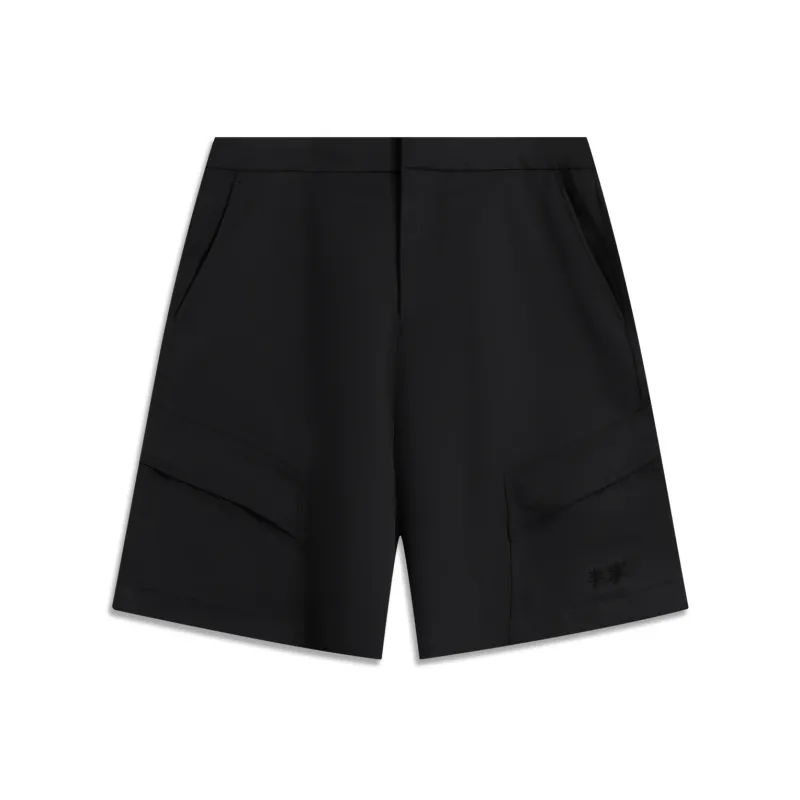 LiNing China Color Collection Sports Trendy Collection Casual Shorts Men's Night Black-0