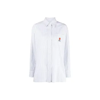 KENZO Logo Embroidered Buttoned Shirt