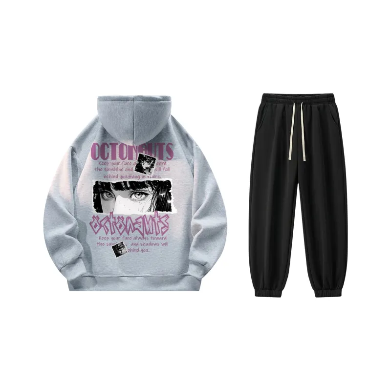 Small Columns Under The Sea Sweatshirt Set Unisex-14