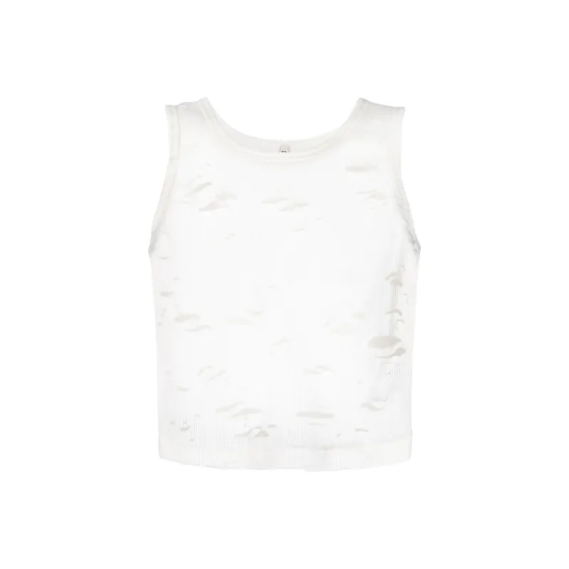 R13 Destroyed Cropped Tank Top-0