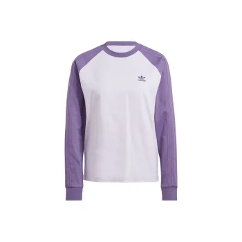 adidas originals Women'ss Retro Colorblock Long Sleeve Tee Purple