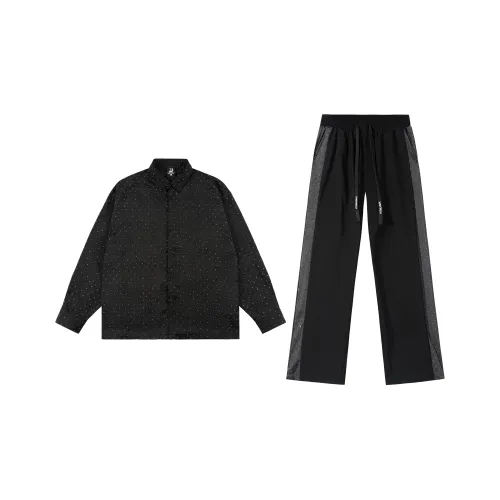 ROSECREED Casual Sportswear Unisex Gray Jacket+Black Jeans