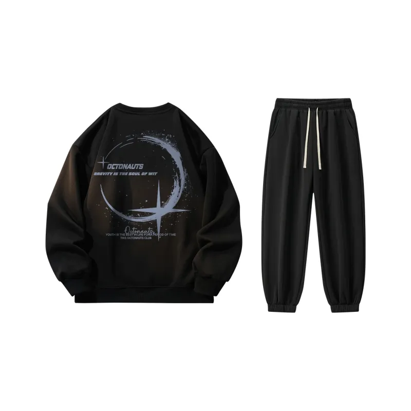 Small Columns Under The Sea Sweatshirt Set Unisex-6