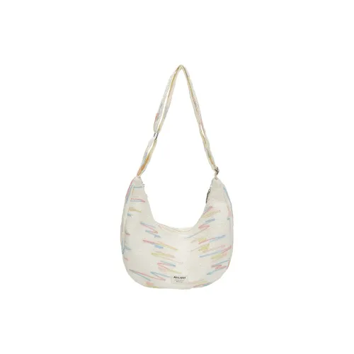 Single Warehouse Canvas Handheld Shoulder Bag Women's White/Pink/Yellow/Black