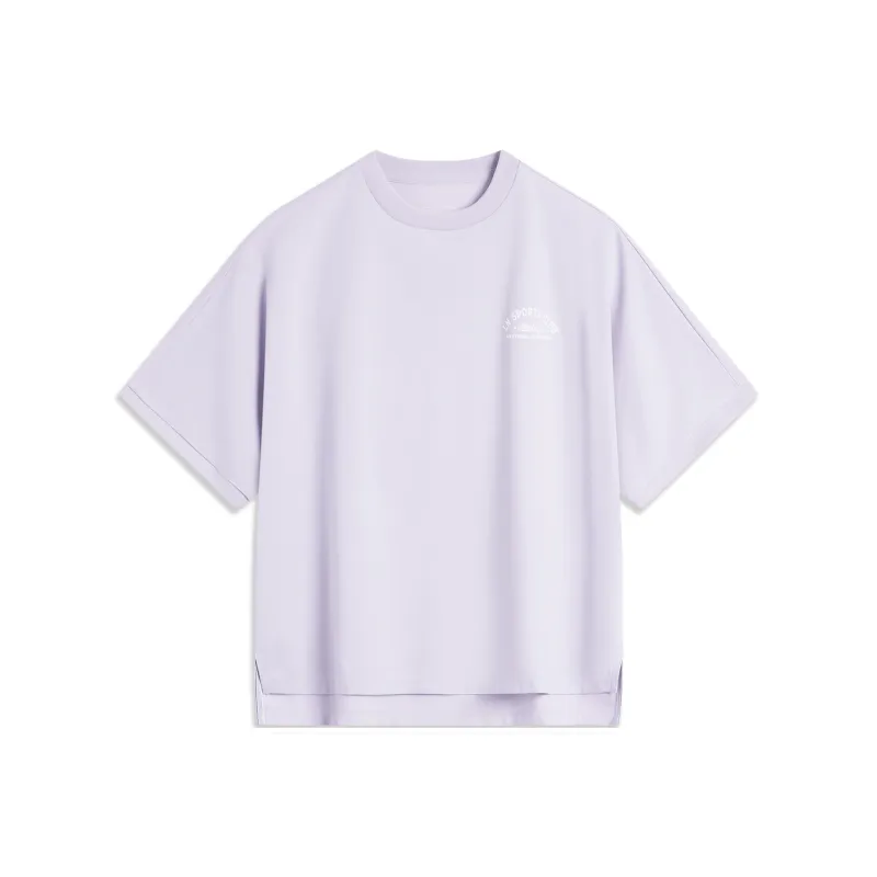 LiNing T Shirt Women's Sea Salt Purple-0