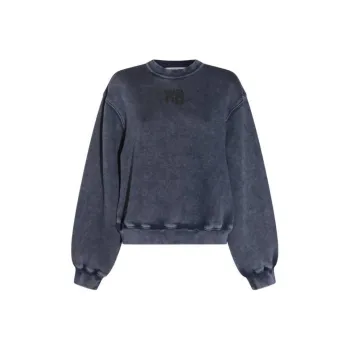 Alexander Wang Logo Embossed Crewneck Sweatshirt