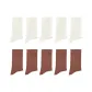 10-Pack (5 Ivory+5 Dark Brown)