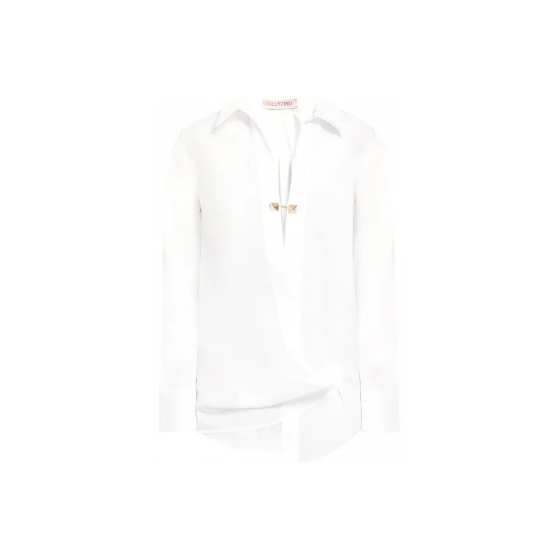 Valentino Stud Detailed Long Sleeved Shirt-0