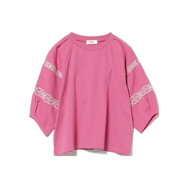 Beams T Shirts Women's Purple-0