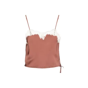 SAINT LAURENT Satin Cropped Top