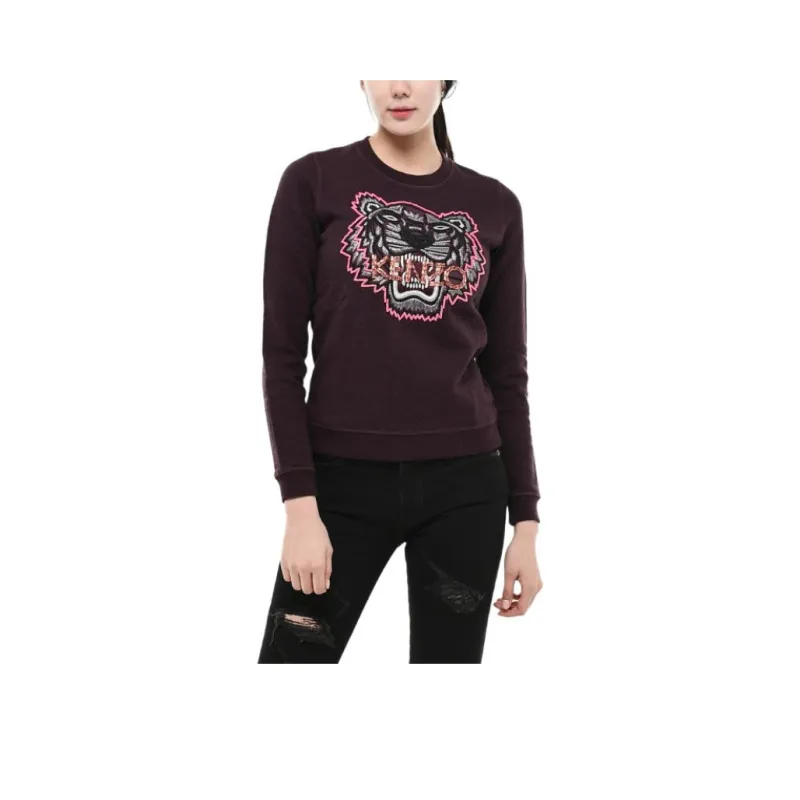 KENZO Sweatshirt Women's Burgundy-0