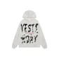 White Gray Fleece-Lined