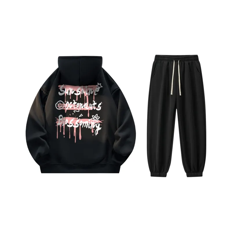 Small Columns Under The Sea Sweatshirt Set Unisex-6
