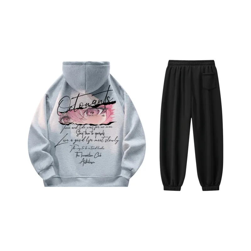 Small Columns Under The Sea Sweatshirt Set Unisex-26